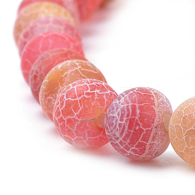 Natural Weathered Agate Beads Strands G-S259-05-8mm-1