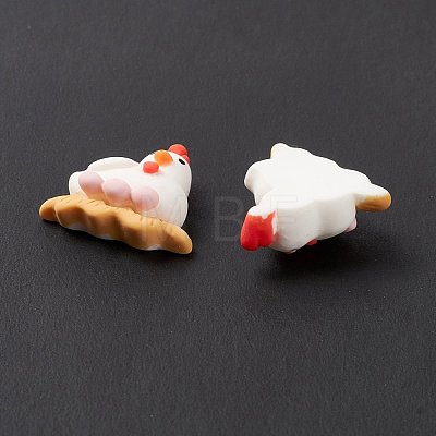 Opaque Resin Cabochons RESI-G036-C05-1
