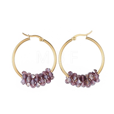 304 Stainless Steel Hoop Earrings EJEW-JE03572-02-1