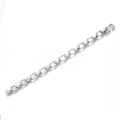 Unisex Alloy Cable Chain Bracelets BJEW-T014-02P-1