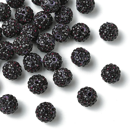 30Pcs Pave Disco Ball Beads RB-YW0001-14J-1