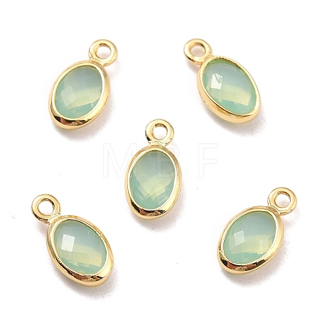 Eco-Friendly Brass with Glass Pendants X-KK-K268-01L-1