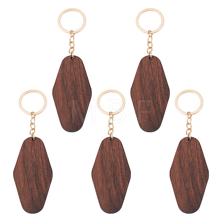 Walnut Wood Pendant Keychains KEYC-TAC0034-06B-1