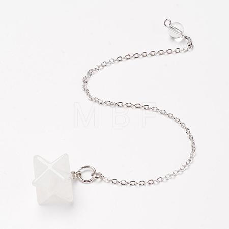 Chakra Natural Quartz Crystal Dowsing Pendulums G-F516-01L-1