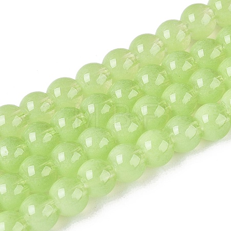 Transparent Glass Imitation Cat Eye Beads Strands GLAA-Q110-01B-09-1