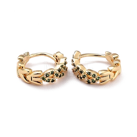Heart Sparkling Cubic Zirconia Huggie Hoop Earring for Her ZIRC-C025-22G-02-1