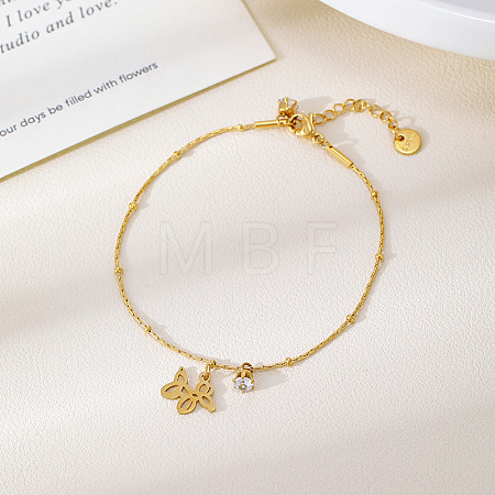 304 Stainless Steel Cutout Charm Bracelets WGEC7EF-02-1