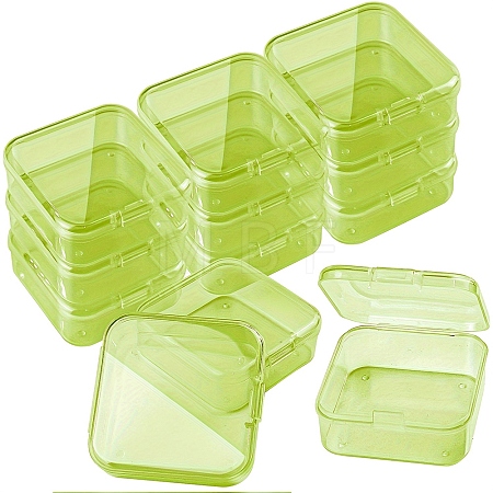 Square Plastic Bead Containers with Hinged Lid PW-WG65EE9-03-1