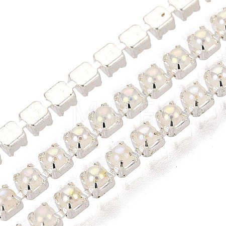 Iron & ABS Plastic Imitation Pearl Tennis Chains CH-Q006-01A-17-1