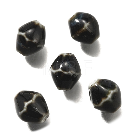 Vintage Style Glazed Ceramic Porcelain Beads PORC-H013-01-13-1