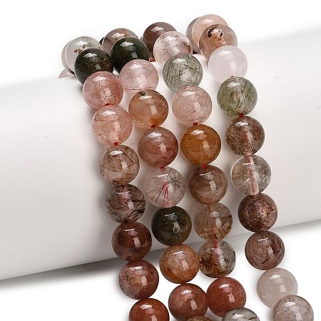 Natural Multi-Color Rutilated Quartz Beads Strands G-G300-A03-8mm-1