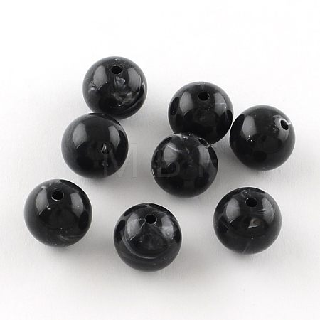 Round Imitation Gemstone Acrylic Beads OACR-R029-8mm-01-1