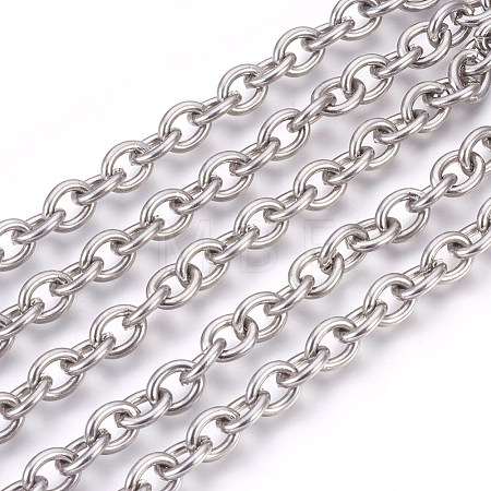 Tarnish Resistant 3.28 Feet 304 Stainless Steel Cable Chains X-CHS-L017-09F-1