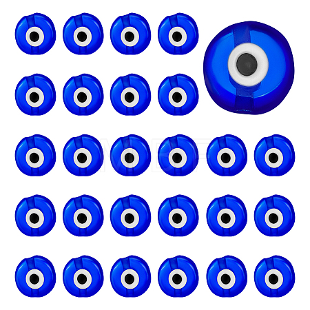 150Pcs Handmade Evil Eye Lampwork Beads LAMP-ME0001-17-1