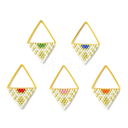 MIYUKI Glass Seed Beaded Pendants PALLOY-MZ01349-1
