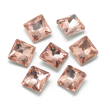 Pointed Back Glass Rhinestone Cabochons RGLA-T027-10x10mm-06-1