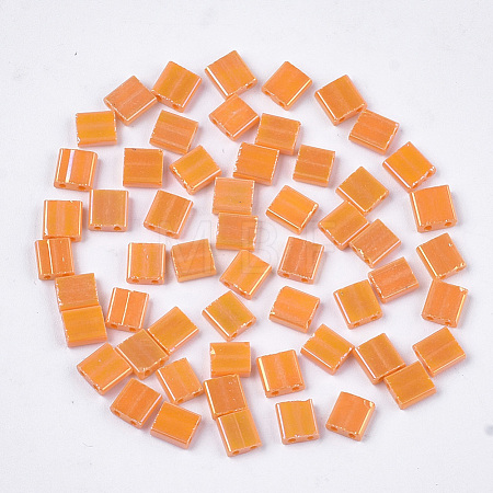 2-Hole Opaque Glass Seed Beads SEED-S023-28C-03-1