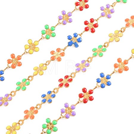 Ion Plating(IP) 304 Stainless Steel Sunflower Link Chains STAS-N092-121-1
