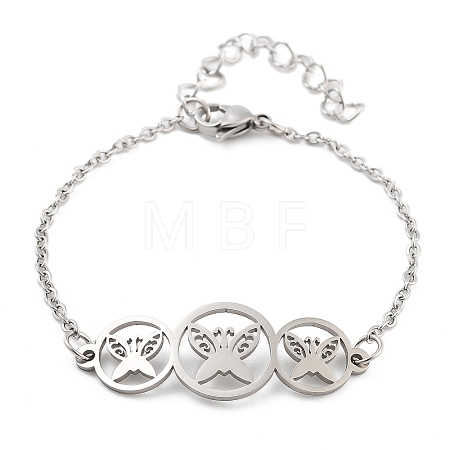 Non-Tarnish Stainless Steel Cable Chain Link Bracelets for Women Men LS-STAS-Z061-01P-12-1