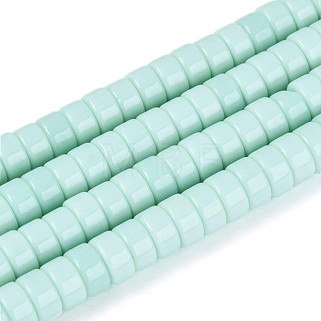 Opaque Solid Color Glass Beads Strands LS-GLAA-N026-3x6mm-14-1