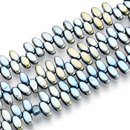Electroplated Synthetic Non-magnetic Hematite Beads Strands G-T139-65F-1