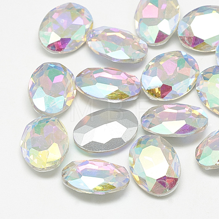 Pointed Back Glass Rhinestone Cabochons RGLA-T080-18x25mm-05-1