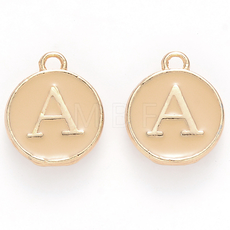 Golden Plated Alloy Enamel Charms X-ENAM-S118-06A-1