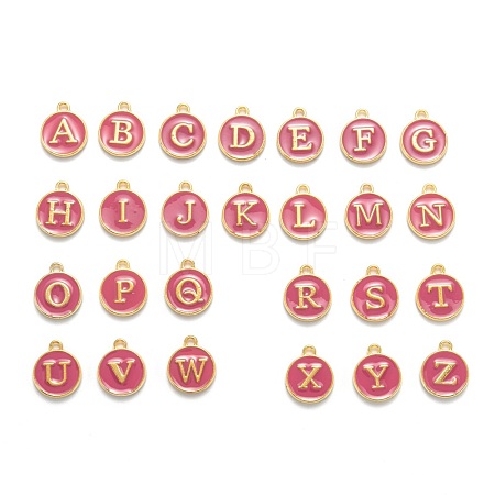 Initial Letter A~Z Alphabet Enamel Charms ENAM-Q437-03-1