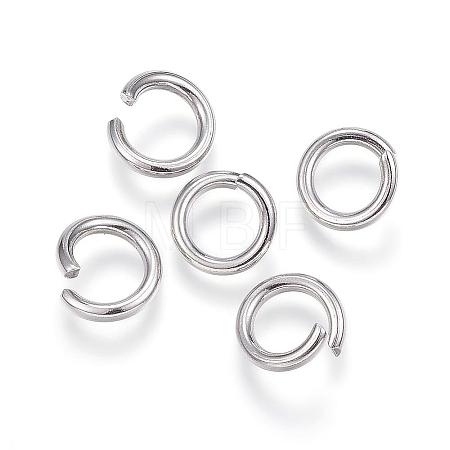 Tarnish Resistant 304 Stainless Steel Open Jump Rings STAS-E113-10P-1