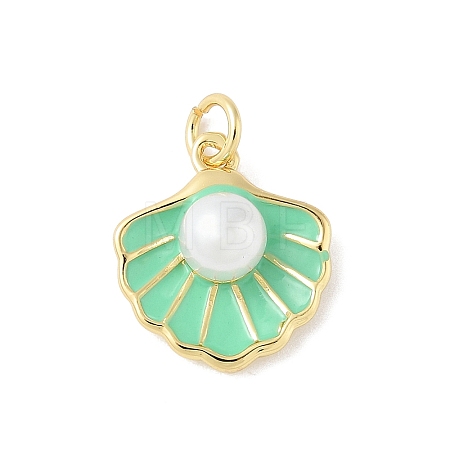 Brass Enamel Pendants KK-B148-03G-03-1