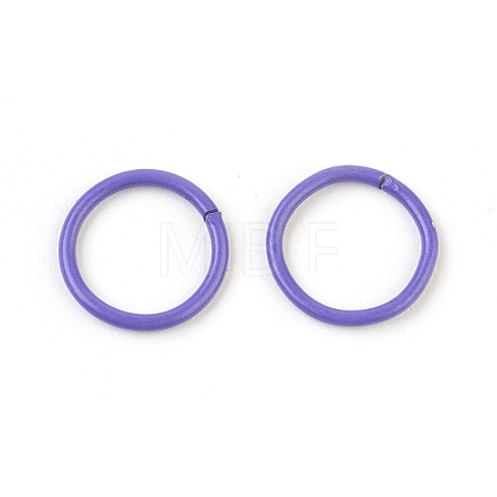 Spray Painted Iron Open Jump Rings IFIN-F149-B01-1