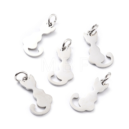 Tarnish Resistant 201 Stainless Steel Pet Charms STAS-D176-01P-1