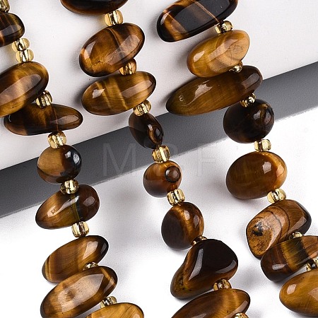 Natural Tiger Eye Beads Strands G-Z091-A21-1
