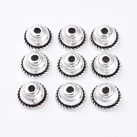 Tibetan Style Alloy Bead Caps X-K090A042-1