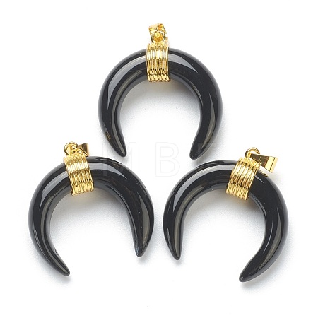 Natural Obsidian Pendants G-A017-09G-1