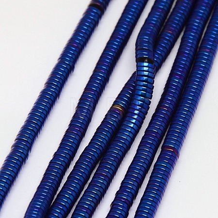 Electroplate Non-magnetic Synthetic Hematite Beads Strands G-J164A-4mm-05-1