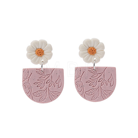 Valentine's Day Polymer Clay Dangle Stud Earrings WGC24AA-02-1