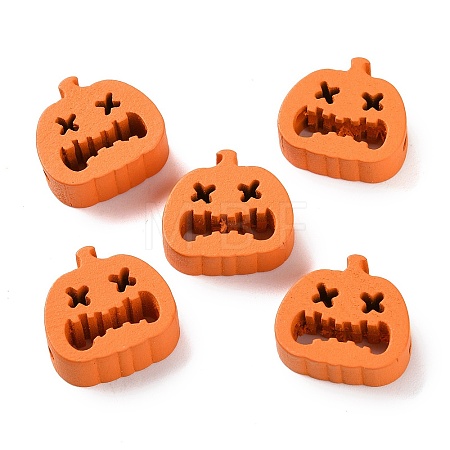Printed Wood Beads WOOD-Z002-15B-1