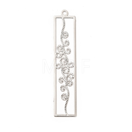 Rack Plating Brass Filigree Pendants KKC-K001-17P-1