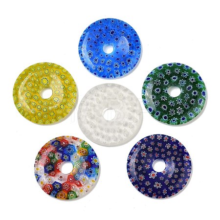 Handmade Millefiori Lampwork Pendants LAMP-G166-01-1