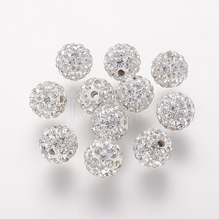 Polymer Clay Rhinestone Beads RB-K050-8mm-C31-1
