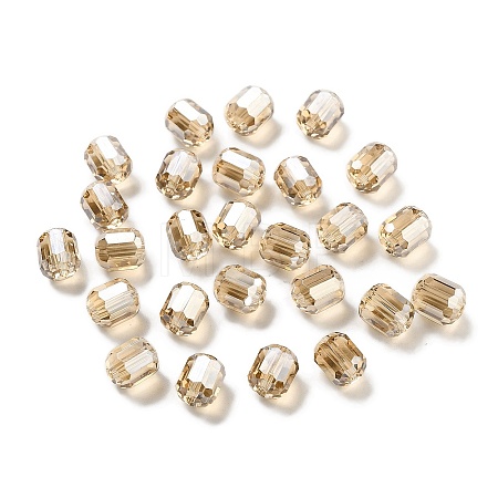 Electroplate Column Glass Beads EGLA-A043-02-PL02-1