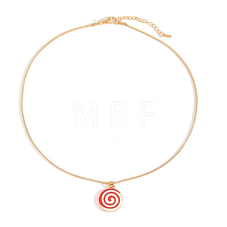 Christmas Zinc Alloy Enamel Pendant Necklaces FS-WG170EE-02-1