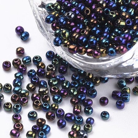Plated 3/0 Glass Seed Beads SEED-Q025-2mm-B05-1