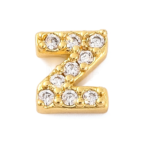 Rack Plating Brass Micro Pave Cubic Zirconia Cabochons KK-F874-04G-Z-1