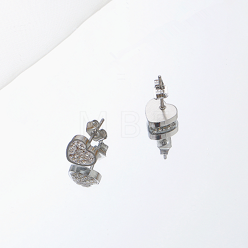Stainless Steel Heart Stud Earrings for Women IO4754-4-1