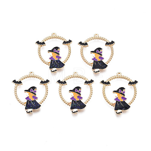 Halloween Alloy Enamel Pendants ENAM-N055-091-1