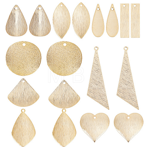 36Pcs 9 Style Brass Pendants KK-SC0003-28-1