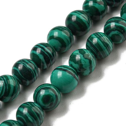 Synthetic Malachite Beads Strands G-B071-F01-02-1