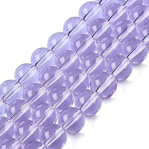 Transparent Glass Beads Strands X-GLAA-T032-T8mm-01-1